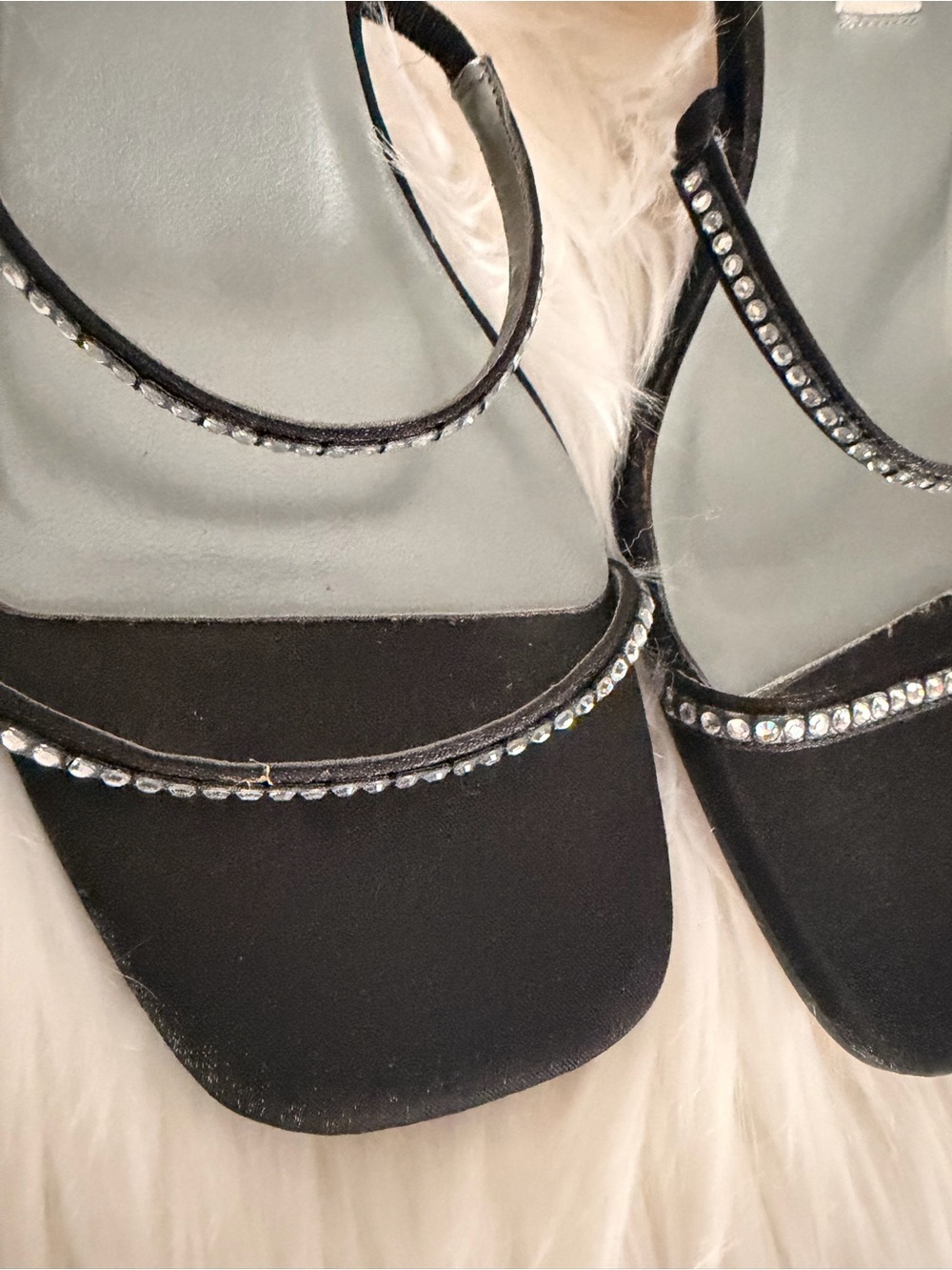 Sam & Libby Black Rhinestone-Embellished Slide Mules - Picture 10 of 10